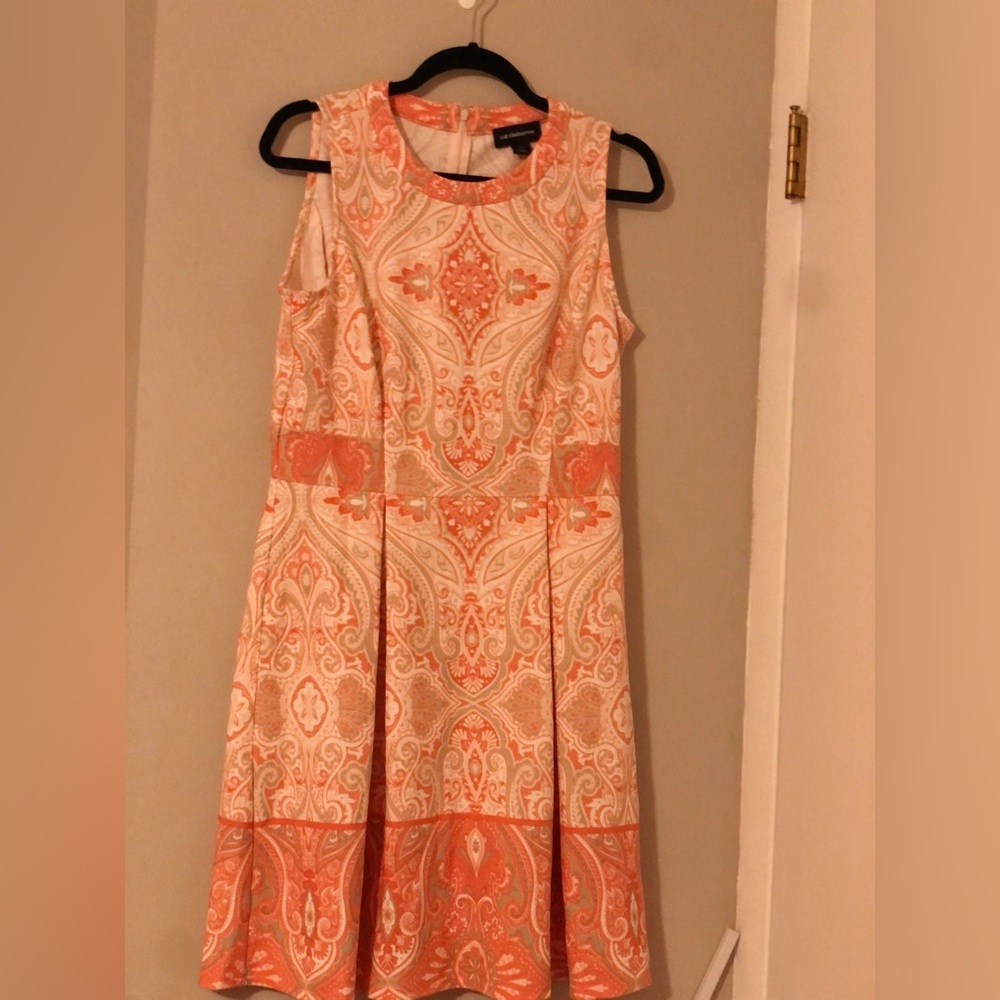 Liz Claiborne pink and Cream  Dress